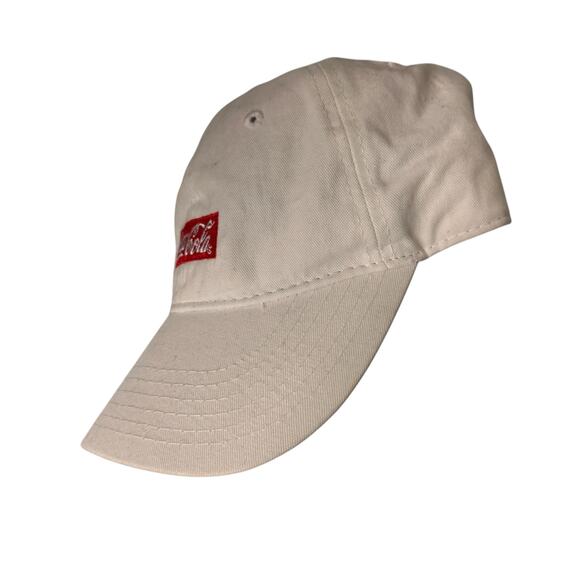 Coca-Cola Logo White Baseball Hat Unisex Men's Women's Adjustable - Picture 2 of 4